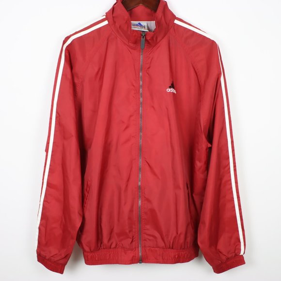 adidas Other - Vintage Adidas Mens Medium 3-Stripe Windbreaker Hooded Track Jacket
